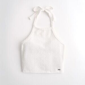 Hollister White Halter Cami